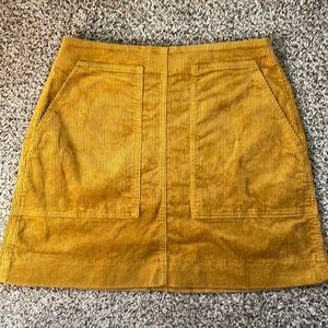 Corduroy mustard skirt